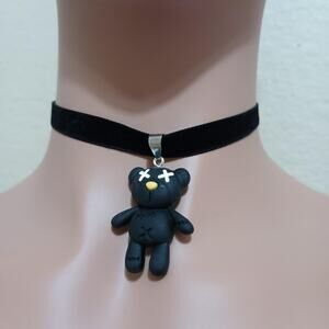 Black creepy stitch evil teddy